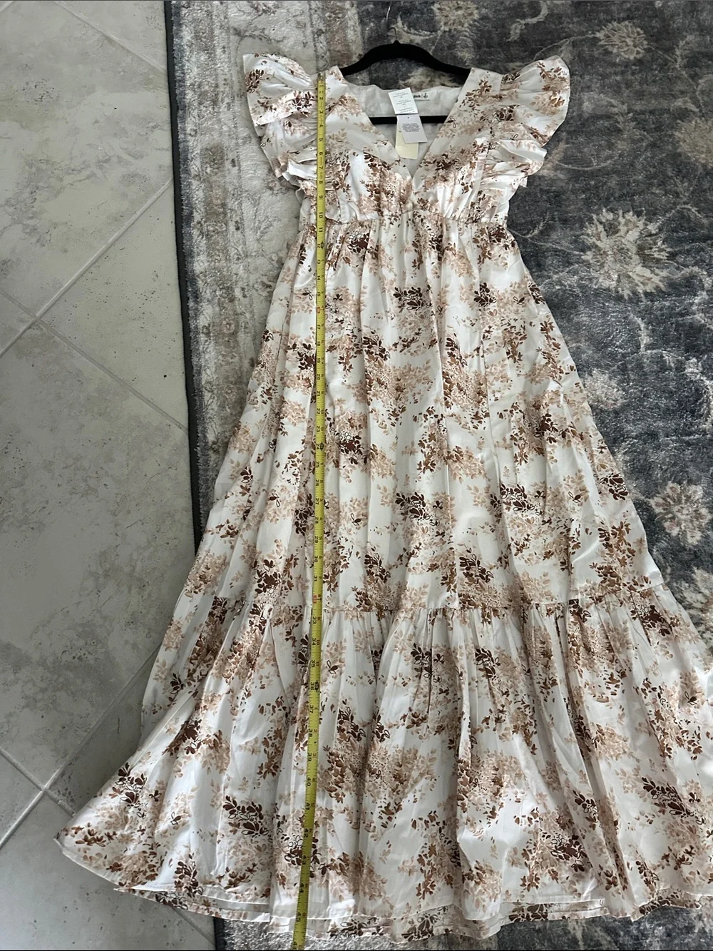 Abercrombie Maxi Dress with Brown Floral Print